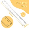 Clear Ruler 12 Inch, 4 PCS Plastic Rulers, High Transparent
