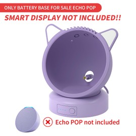 Liboer Echo Pop Battery Base Portable Battery Base for Echo Pop, Echo Pop Battery Base with Protective Case (Purple)