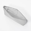 Unmarked Pencil Case with Gusset, Nylon Mesh Material, gray