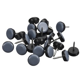uxcell Chair Leg Floor Protectors, 24Pcs 5/8" - PTFE Round Furniture Sliders, Nail-on Furniture Pads, Chair Glides for Carpet Hardwood Floors