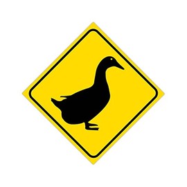 Alioyoit Caution Duck Goose Crossing Xing Sign Diamond Shape Metal Sign Beware of Duck Goose Warning Sign Business Sign for Farm Yard Study Front Door Best Gift for Papa