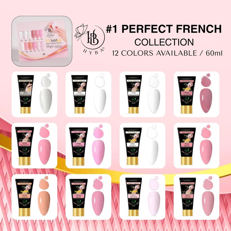 HyGEL Hybrid Gel Nail Polish, PF11 Hello Friends Pink, 60ml