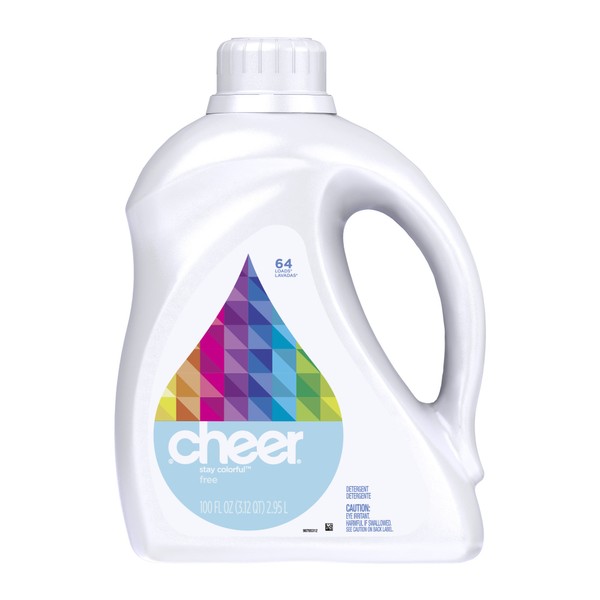 Cheer 2x Ultra Liquid Free & Gentle 64 Loads 100 Fl Oz (Pack of 4)