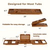 Teak Bathtub Tray, Luxury Bath Table Tray with Wine Glass