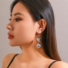 ALRNBY Disco Ball Earrings for Women Silver Dangle Earrings Double