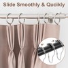 sourcing map 12Pcs Shower Curtain Hooks, Metal Roller Balls Glide