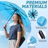 PTEROMY Windproof Compact Travel Umbrellas for Rain and Sun, Auto