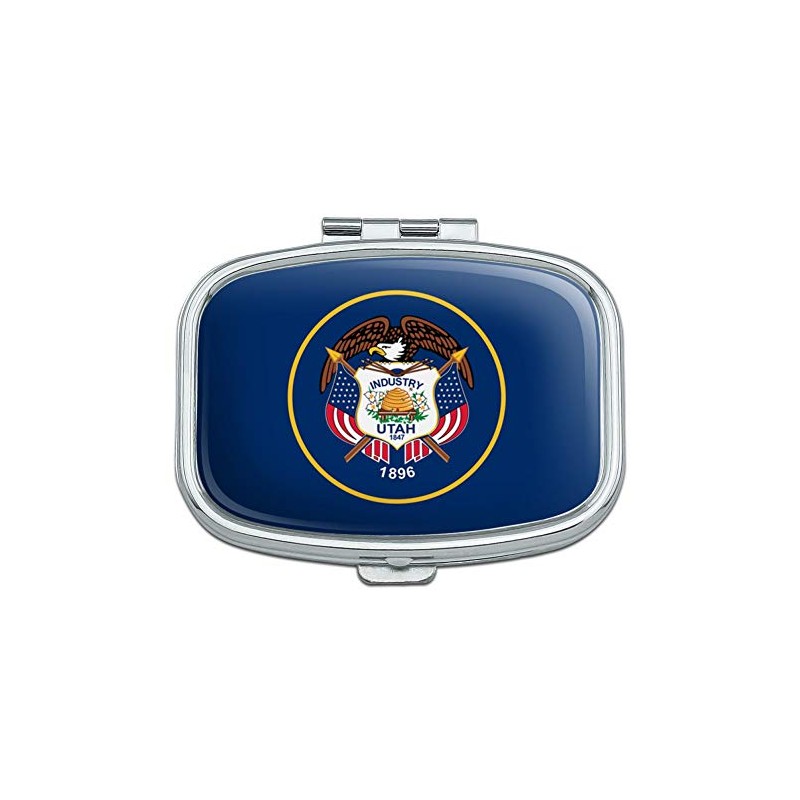 Utah State Flag Rectangle Pill Case Trinket Gift Box