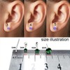 Purple Cubic Zirconia Studs Sterling Silver Earrings, 3 mm Amethyst