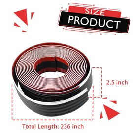 236" Chrome Body Side Molding Trim for 1988-1998 Chevy GMC Cars Trucks, Silverado Suburban Tahoe Blazer C1500 K1500 Jimmy Truck Automotive Body Side Trim Molding