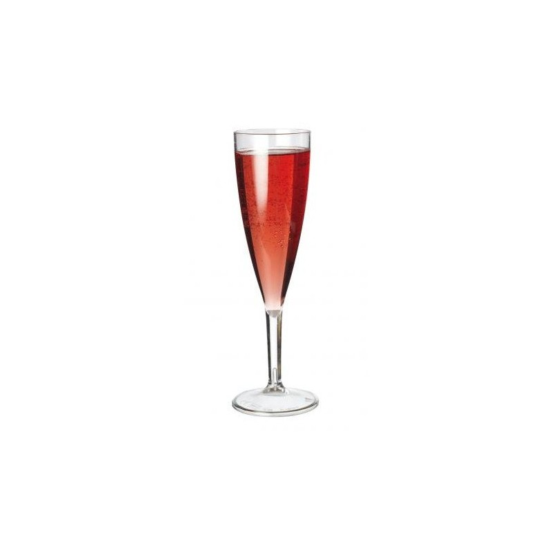 AIOS Set of 6 Unbreakable Polycarbonate Champagne Flutes. Capacity 150ml.