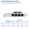IO Crest Quad 2.5 Gigabit Ethernet PCI Express PCI-E Network