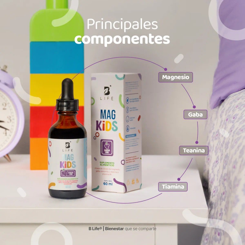 Citrato De Magnesio, Gaba Para Niños De 60ml B Life