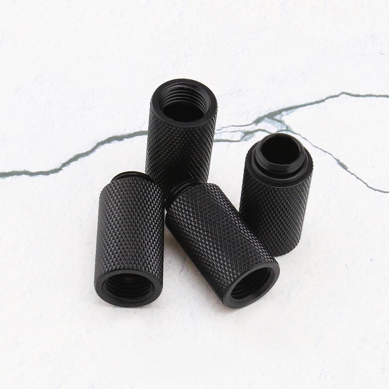 YINETTECH 4 Pieces G1/4 Black Water Cooling Extension Adapter 30