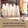 Pokanic Paper White Cups [12 oz] with Lids and Sleeves