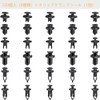 Universal 120 Pcs Car Rivets 6 Types Bumper Clips Push