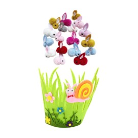 perfeclan Easter Festival Basket Aufbewahrungskorb Cartoon Party bevorzugt Süßigkeitenbehälterdekoration Ornament mit 12 Häschen behandelt Geschenke Tasche, Schneckenmuster