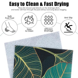 LY4U Non-Slip Loofah-like Shower Mat, Anti-Mould, Washable Colourful PVC Shower Tray Mat for Elderly, Non-Slip Bathroom Mat for Wet Shower Areas