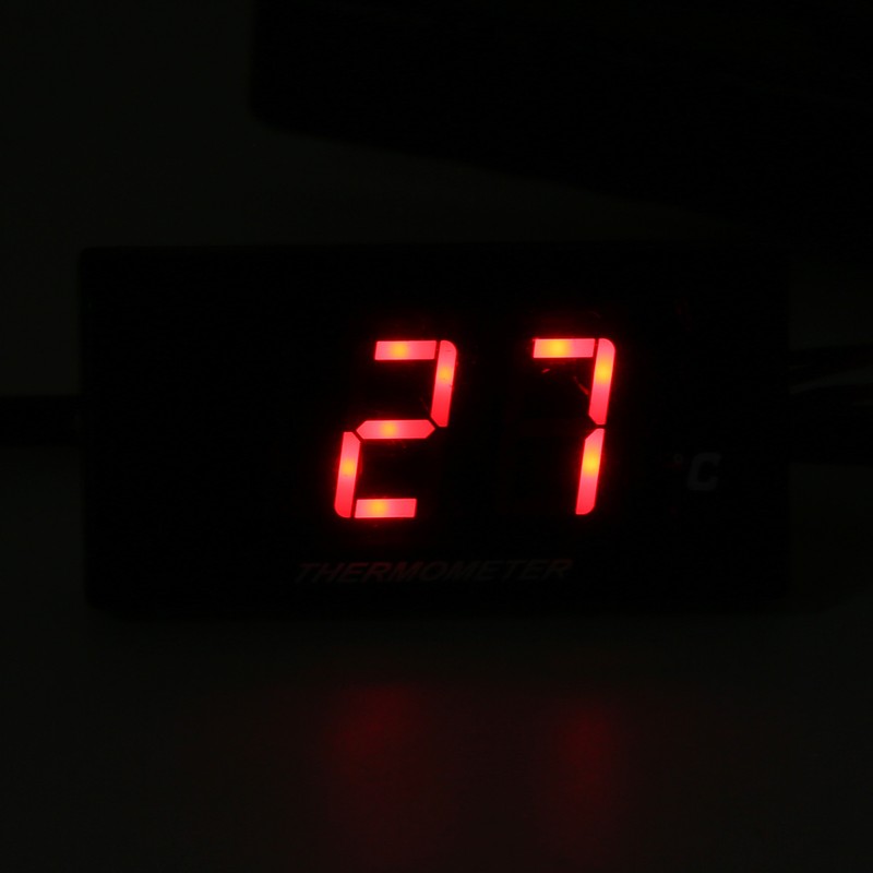 Motorcycle Digital Water Temperature Gauge Ultra Thin DC 12V LCD