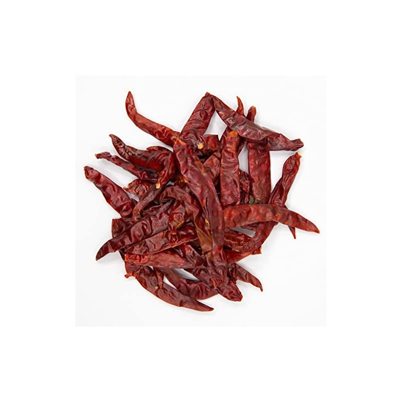 4oz Dried Chile de Arbol, Dried Whole Red Chili Peppers