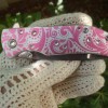 Fem Women's Danity Pink Paisley w Rhinestones Knife New
