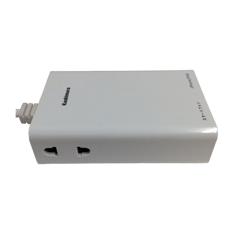 Kashimura NTI-146 2-Port Power Strip, 2 USB 3.1A