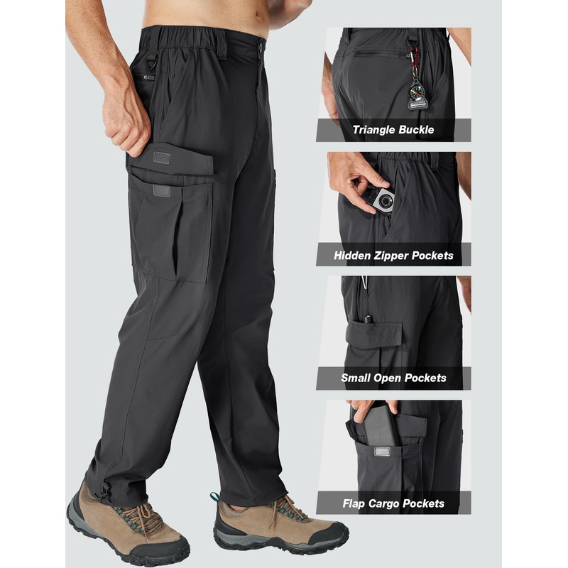 MOURCE Waterproof Hiking Pants Men Lightweight - Quick Dry Outdoor