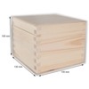 Small Square Cube Wooden Box with Lid | 13 x