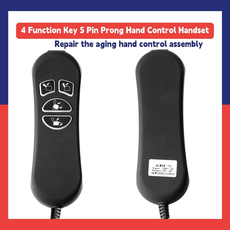 Dusledel 4 Button 5 Pin Prong Hand Control Handset Replacement