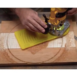 Jasper 700 Metric Circle Cutter Jig for Standard Plunge Routers Cuts Perfect Circles from 50mm to 406mm – Kit Includes Calibration Disc & Pivot Pins