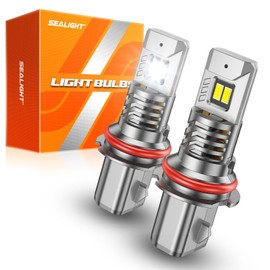 SEALIGHT 9007 Bulbs, 30000LM 8X Brightness 9007 Fog Lights, 6500K Cool White Bulbs with 15000RPM Fan, Plug and Play, IP68 Waterproof, Pack of 2