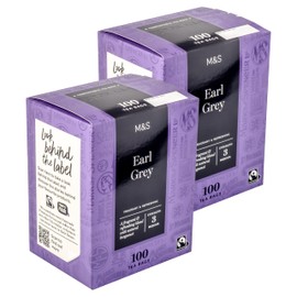 200 Traditional Earl Grey Teabags, 200 Bags (2 x 100pk), Strength 3, Zesty & Fragrant with Natural Bergamot