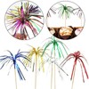 Bymivofun 100 pcs Fireworks Picks, Palm Tree Picks, Mini Drinks