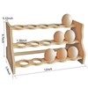 Wooden Egg Holder Countertop Egg Holder For Fresh Eggs,Bamboo Egg