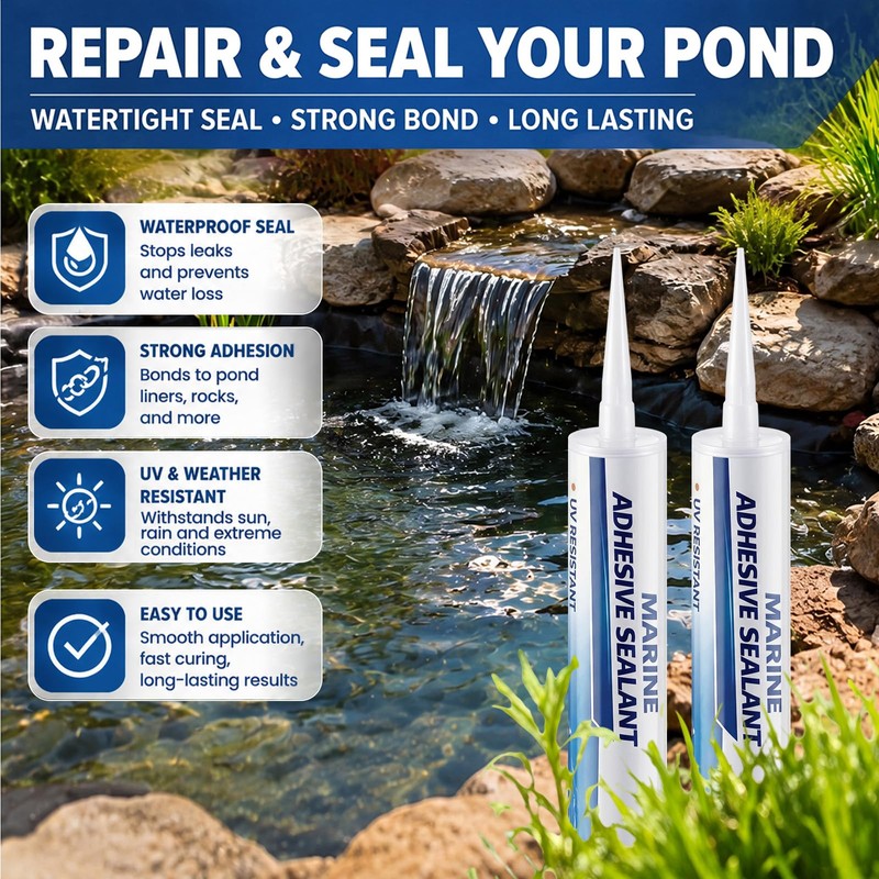 6 Packs Marine Sealant Pond Sealant Watertight Bonding and Sealing,