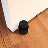 2-Pack Modern Cylindrical Floor Mounted Door Stops with Rubber Bumper,
