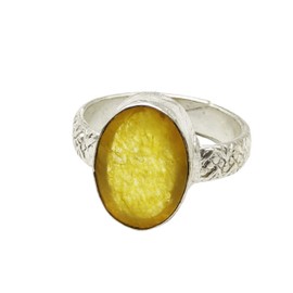 Natural Yellow Sapphire Adjustable Ring 7.25 CARAT Pukhraj Gemstone Panchdhatu Solid Silver Plated Adjustable Ring Astrology Purpose Sapphire Ring For Men And Women By ANTIQUESILVERJEWELRY, Adjustable, German Silver Stone, No Gemstone