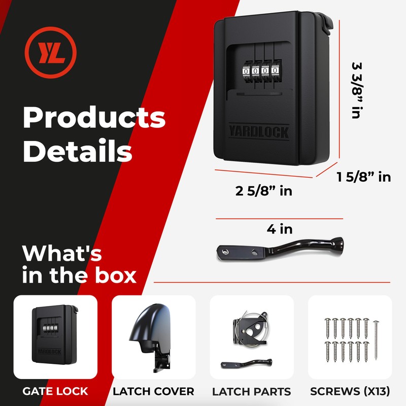 Gate Lock – Secure Keyless Fence Lock and Latch with