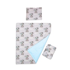 3-Piece Set Duvet Cover Pillowcase and Fitted Sheet for Swing 90 x 40 cm Baby Cradle (It's a Boy)