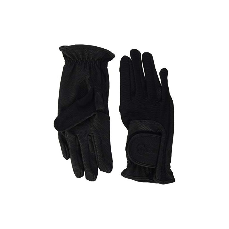 Covalliero Unisex's Summer Tech Riding Gloves-Black, X-Small