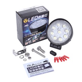 Work Light, 27 W, LED Work Light, 12 V/24 V (10 V - 70 V OK), Waterproof IP67/65 [NLA Select]