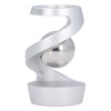 Desktop Suspended Gyroscope Reduce Anxiety Silver Bead Aluminium Alloy Rotating