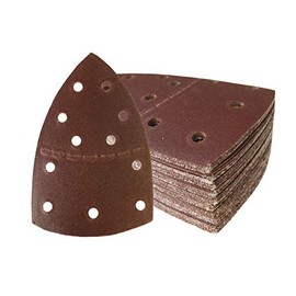 Prio Sanding Triangles │ Pack of 50 │ 11 Hole │ 105 x 152 mm │ Grit 180 │ for Multi Sanders │ Sanding Sheets │ Triangle Sanding Pads │ Sandpaper