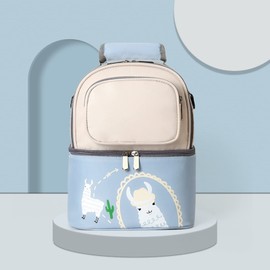 Breast Milk Cooler Bag, Waterproof, Soft, Double Layer Insulation, Milk Bottle Lunch Box Backpack (Beige Sky Blue) Accessories such as Bottle Holder and Universal Bags