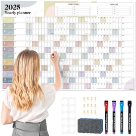 Ospelelf 2025 Wall Calendar Large 32'' x 48'' Dry Erase Laminated Calendar for Wall, 12 Month Family Calendar, Use Jan 2025 - Dec 2025 (Morandi)