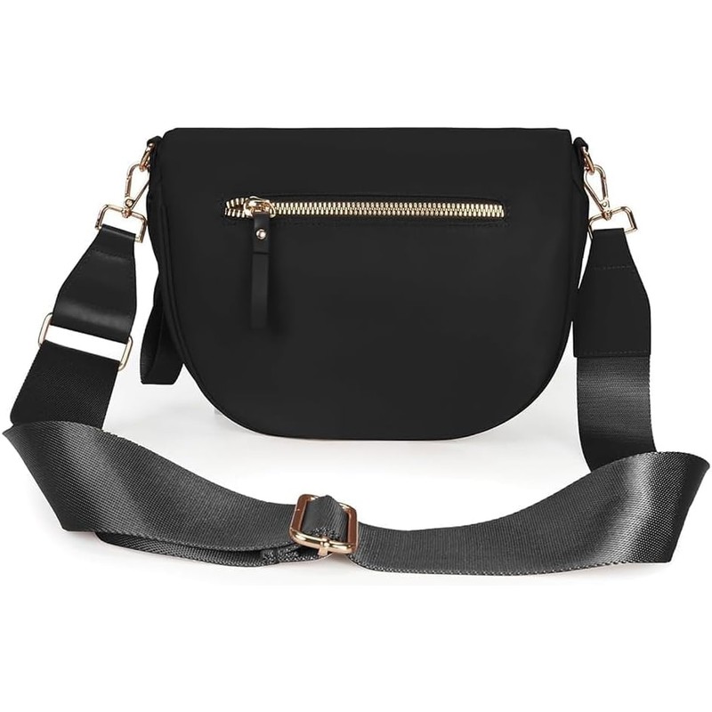 Nylon Crossbody Bum Bags for Women Pure Colour Fanny Pack,