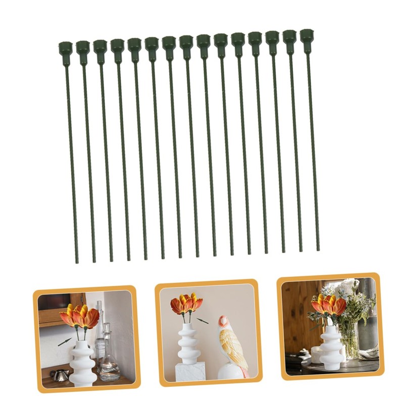 BESPORTBLE DIY Flower Stems 15pcs Plastic Flower Sticks Extension Perfect