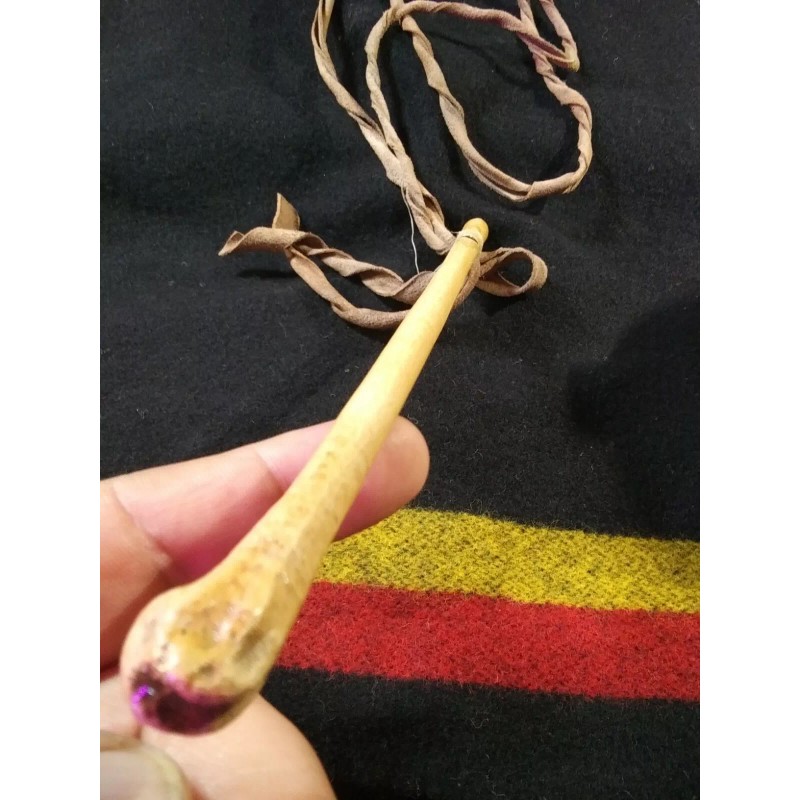 Mohawkarts.com Native American Eagle Wing Bone Whistle Museum quality 8"