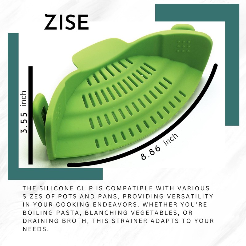 Generic silicone food strainer, Small, Green