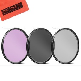 72mm Multi-Coated 3 Piece Filter Kit (UV-CPL-FLD) for Nikon D500 DX-Format Digital SLR with 16-80mm ED VR Lens